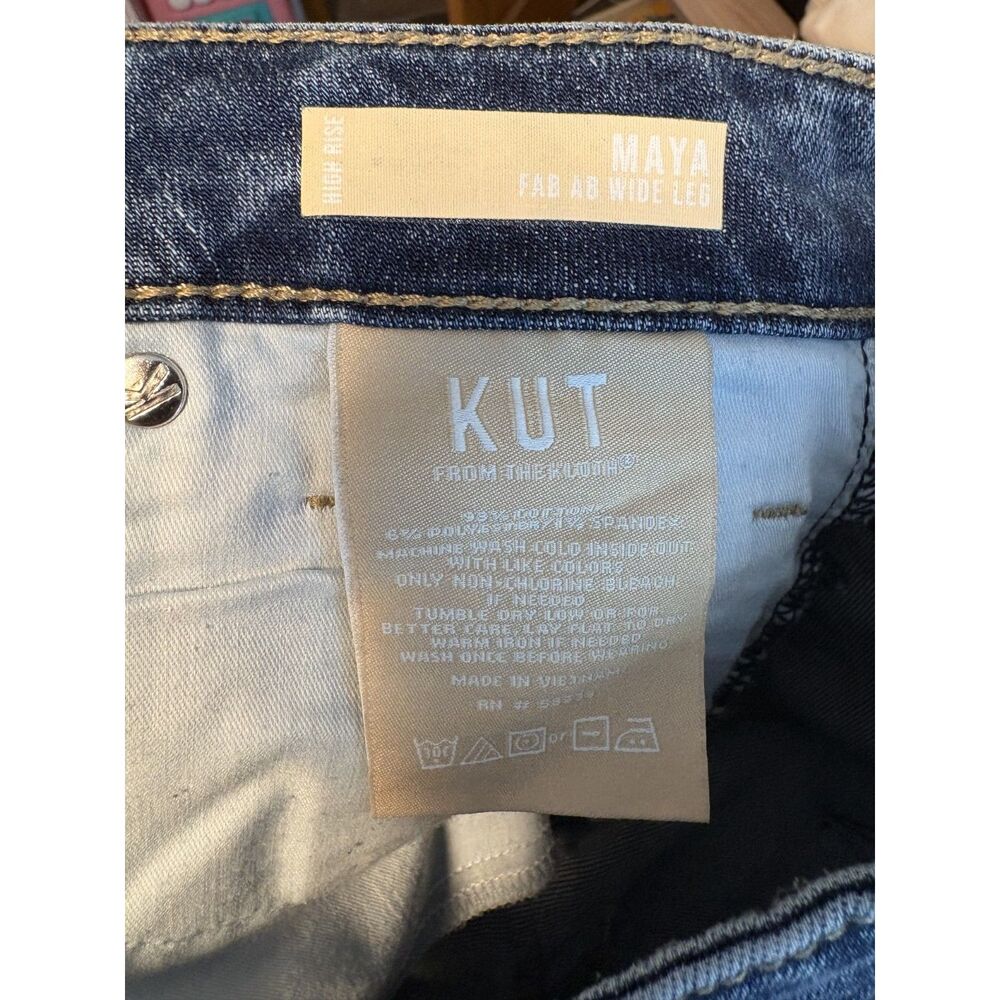 KUT from the Kloth Maya High Rise Fab Ab Wide Leg Jeans - Picture 6 of 7